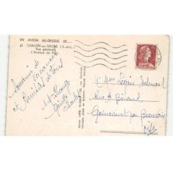 CHALON-sur-SAONE: vue générale, l'avenue de paris aérienne 10X15 - très bon état