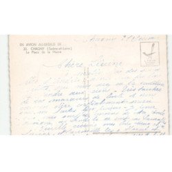 CHAGNY: la place de la mairie aérienne 10X15 - très bon état