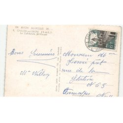 CHALON-sur-SAONE: la cathédrale saint-vincent aérienne 10X15 - très bon état