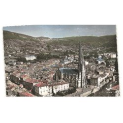 SAINT-AFFRIQUE: quartier église vue aérienne 10X15 - très bon état