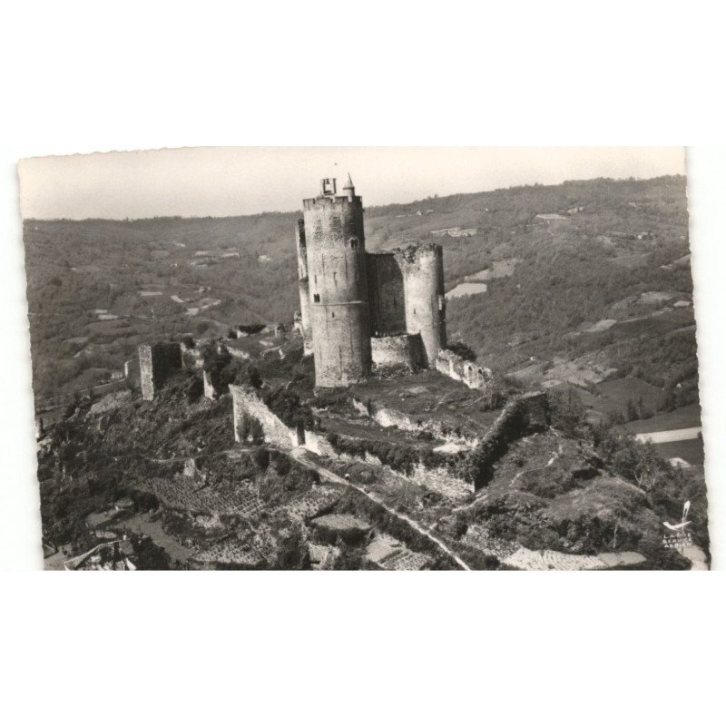 NAJAC: le château fort XIIe siècle vue aérienne 10X15 - très bon état