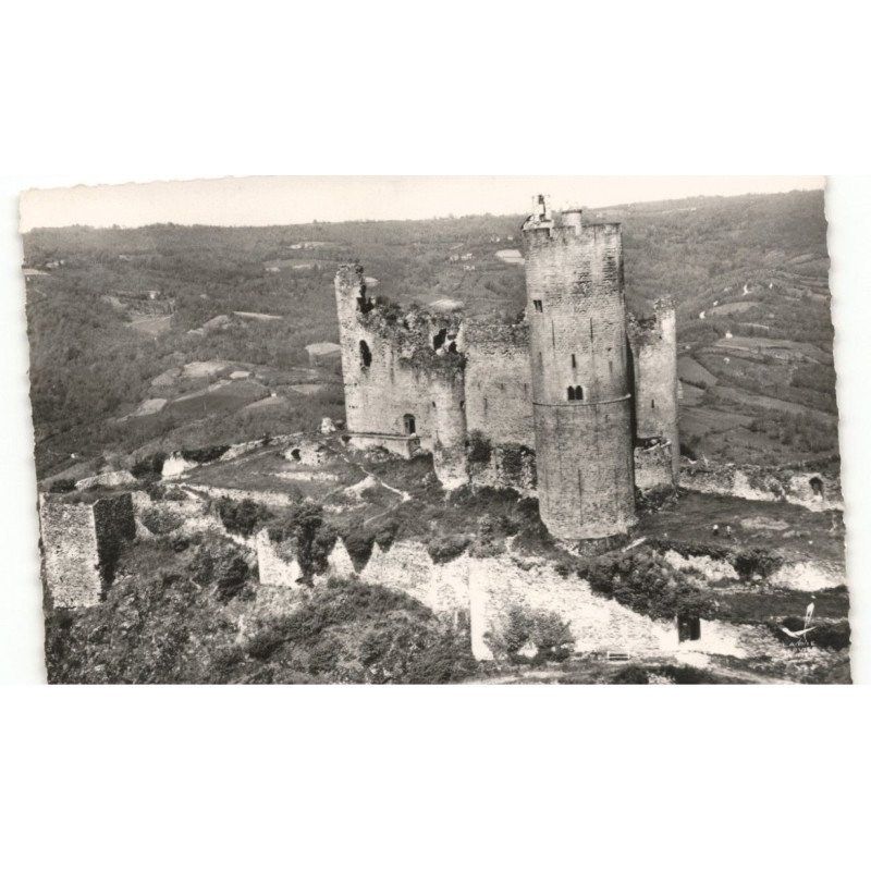 NAJAC: le château fort XIIIe siècle vue aérienne 10X15 - très bon état