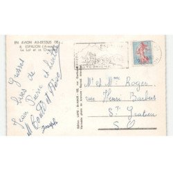 ESPALION: le lot et sa chaussée vue aérienne 10X15 - très bon état