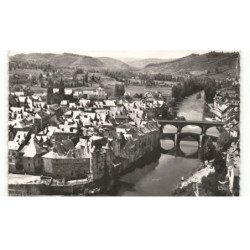 ESPALION: le vieux pont XIIIe siècle vue aérienne 10X15 - très bon état