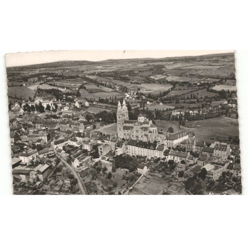 RODEZ: le faubourg et l'église du sacré-coeur vue aérienne 10x15 - état