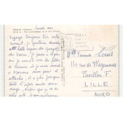 MILLAU: vue panoramique et le vue aérienne 10x15 - très bon état (timbre arraché)