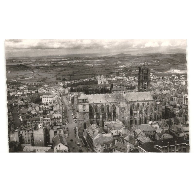 RODEZ: la cathédrale, face sud vue aérienne 10x15 - très bon état