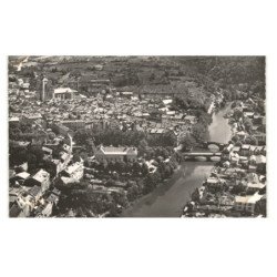 VILLEFRANCHE-de-ROUERGUE: bords de l'aveyron vue aérienne 10x15 - très bon état