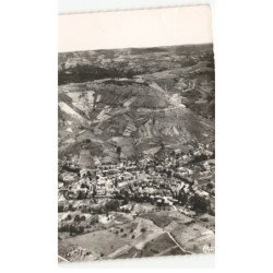 MARCILLAC-VALLON: vue générale vue aérienne 10x15 - timbre arraché
