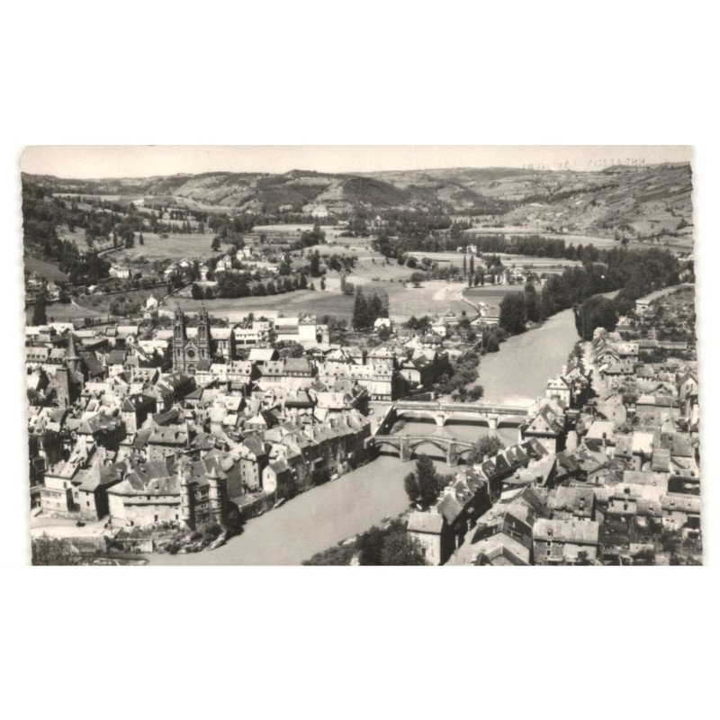 ESPALION: vue générale vue aérienne 10x15 - très bon état