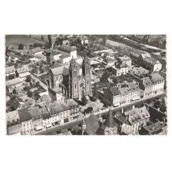 ESPALION: vue générale la cathédrale et la ville vue aérienne 10x15 - état