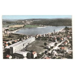 MONTCEAU-les-MINES: collège et étang du plessis vue aérienne 10X15 - très bon état