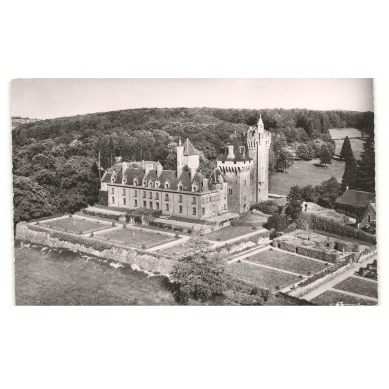 MONTCEAU-les-MINES: le château du plessis vue aérienne 10X15 - très bon état