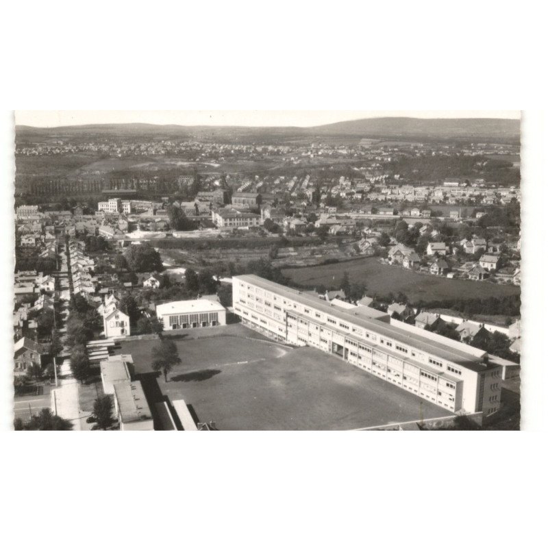MONTCEAU-les-MINES: le collège vue aérienne 10X15 - très bon état