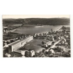 MONTCEAU-les-MINES: collèçge et étang du plessis vue aérienne 10X15 - très bon état