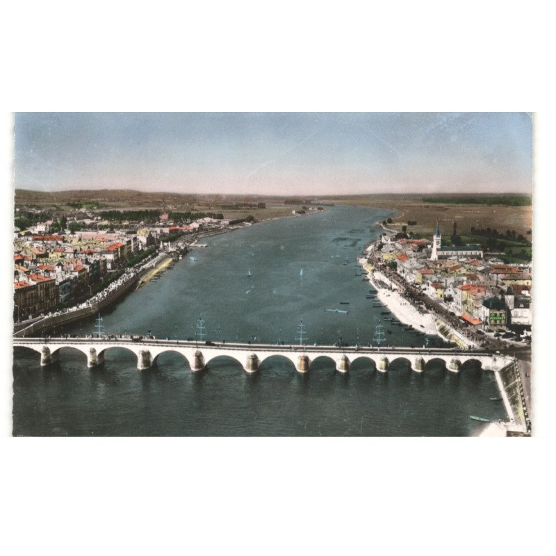 MACON: championnats d'europe d'aviron vue aérienne 10X15 - très bon état