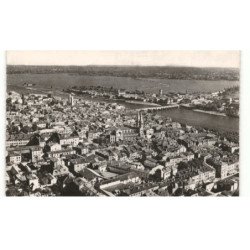 MACON: vue générale, au fond saint-laurent la prairie et la bresse vue aérienne 10X15 - très bon état