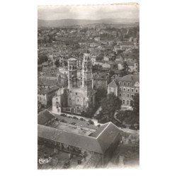 MACON: sur les halles le vieux saint-vincent, charnay et monts du maconnais vue aérienne 10X15 - très bon état