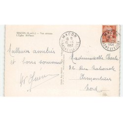 MACON: l'église saint-pierre vue aérienne 10X15 - très bon état