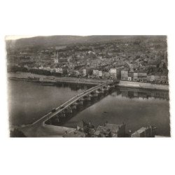 MACON: prise de saint-laurent avec le pont, les quais sur la saône vue aérienne 10X15 - très bon état