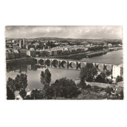MACON: le pont sur la saône vue aérienne 10X15 - très bon état