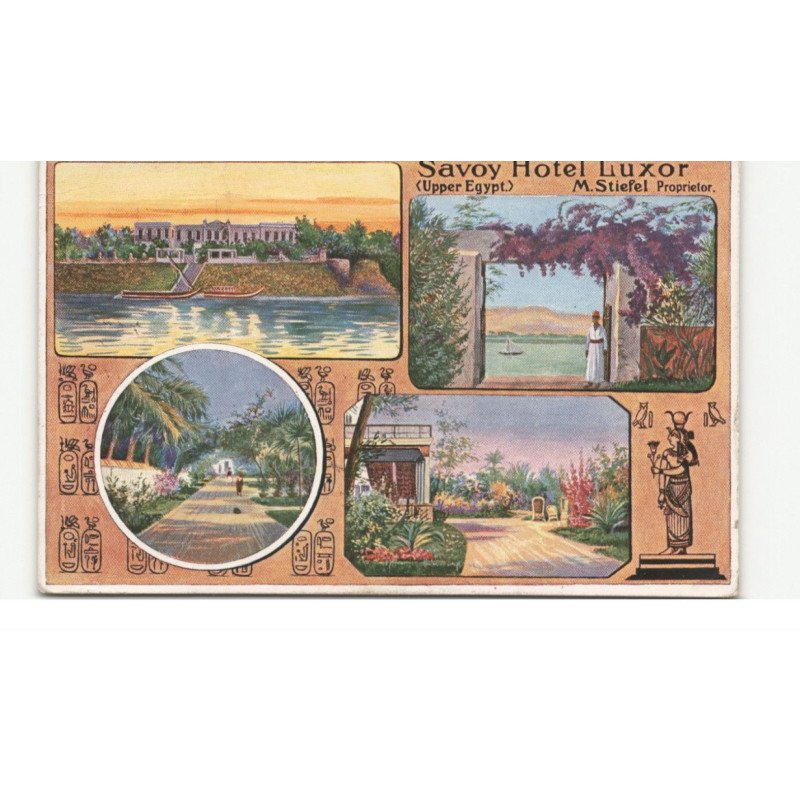 EGYPTE: LOUXOR: savoy hotel luxor - très bon état (timbre arraché)