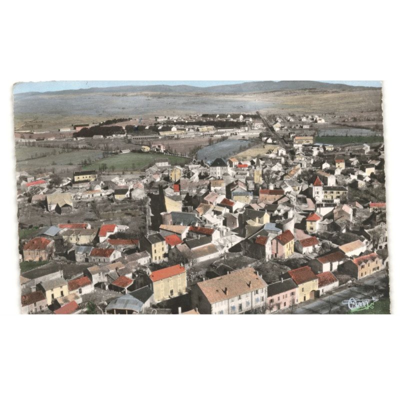 LA CAVALERIE: vue générale, au fond, le camp du larzac vue aérienne 10x15 - état