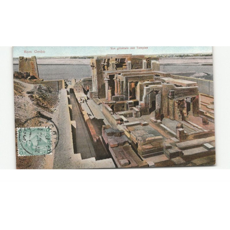 EGYPTE: kom ombo vue générale des temples - très bon état