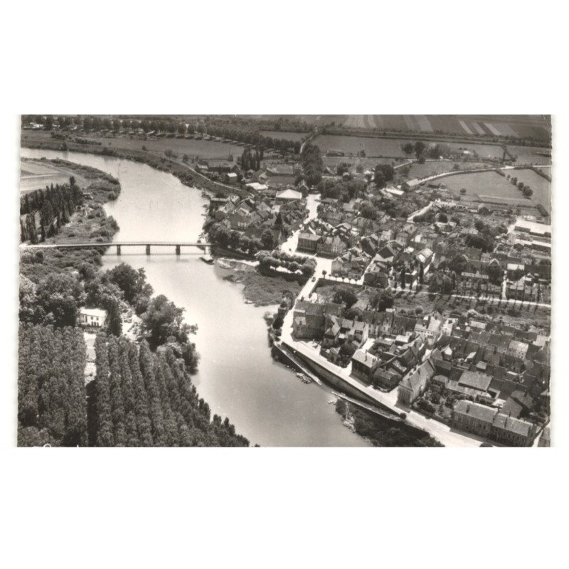 VERDUN-sur-le-DOUBS: vue sur le doubs vue aérienne 10X15 - très bon état