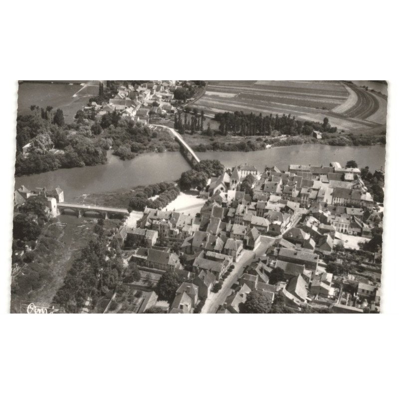 VERDUN-sur-le-DOUBS: vue générale, les bordes, le doubs, vue aérienne 10X15 - très bon état