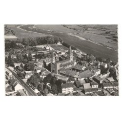 TOURNUS: l'abbaye et l'église saint-philibert vue aérienne 10X15 - très bon état