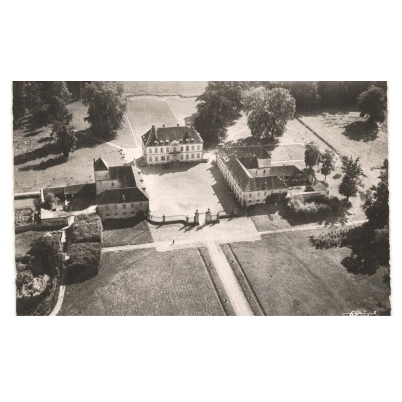 TERRANS par PIERRE: château de terrans par pierre construit en 1765 par E. Verniquet vue aérienne 10X15 - très bon état