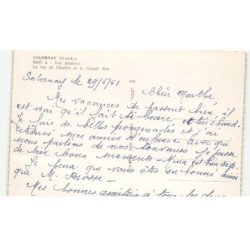 SALORNAY: vue générale, la rue de chatille et la grand' rue vue aérienne 10X15 - très bon état