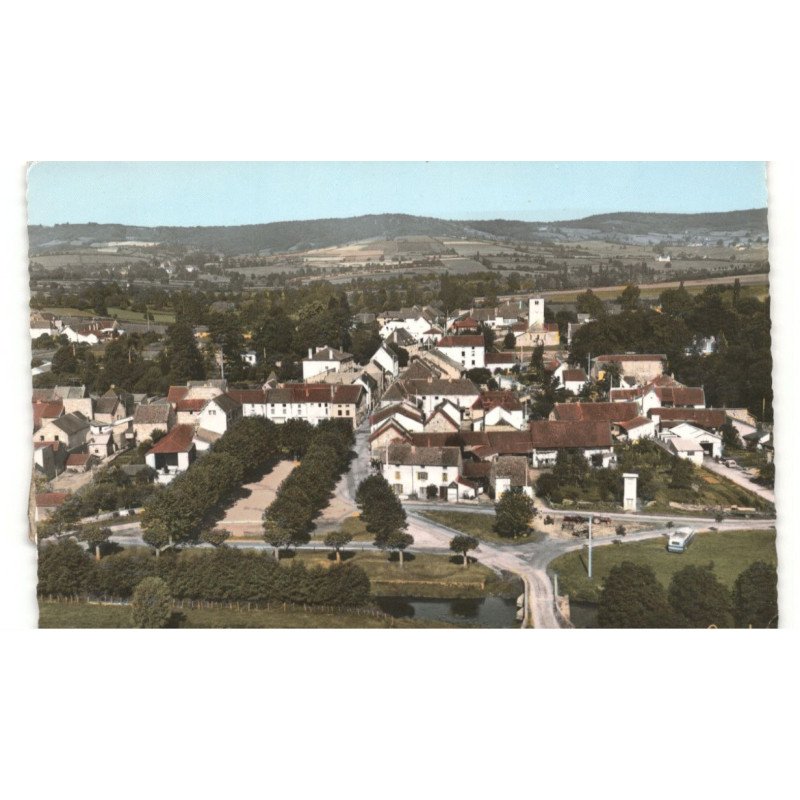 SALORNAY: vue générale vue aérienne 10X15 - très bon état