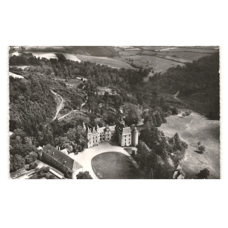 SAINT-GENGOUX-le-NATIONAL: vue générale du château de la rochette vue aérienne 10X15 - très bon état
