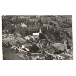 SAINT-POINT: l'église de saint-point en juillet 1953 vue aérienne 10X15 - très bon état