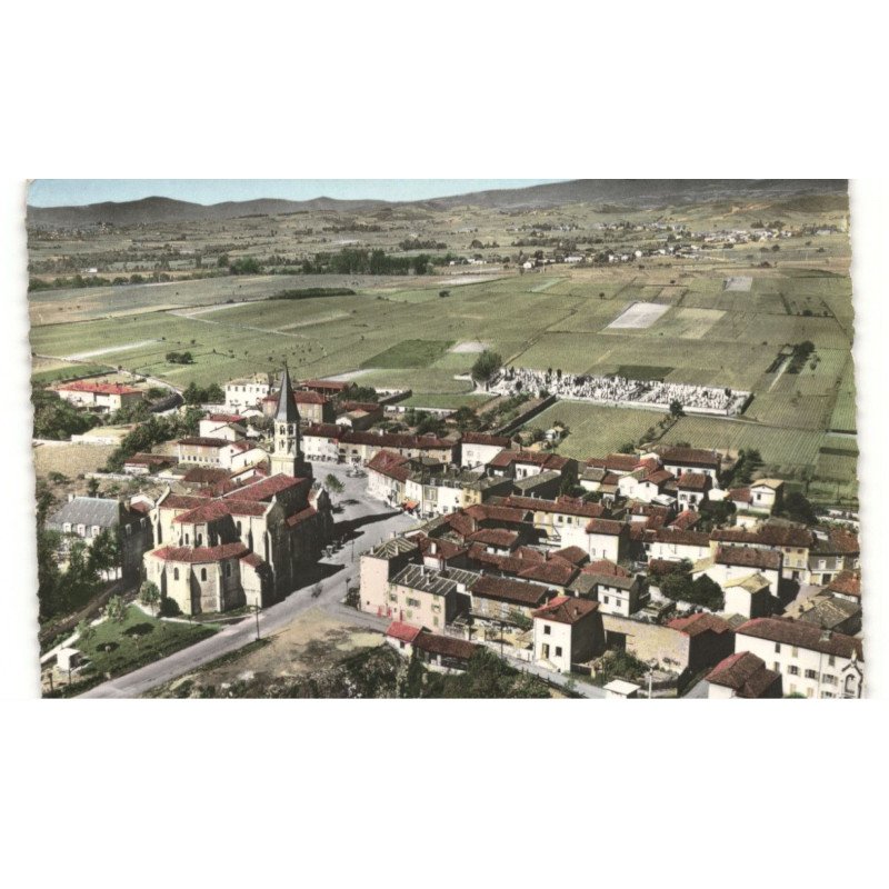 ROMANECHE-THORINS: vue générale vue aérienne 10X15 - très bon état