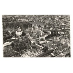 PARAY-le-MONIAL: vue générale sur basilique et jardins du couvent de la visitation vue aérienne 10X15 - très bon état