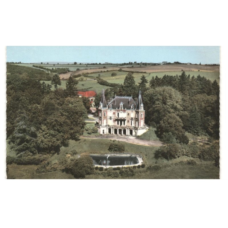 MONTCHANIN: château de montsarin vue aérienne 10X15 - très bon état