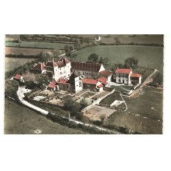 MAZILLE: château de champ rouge vue aérienne 10X15 - très bon état
