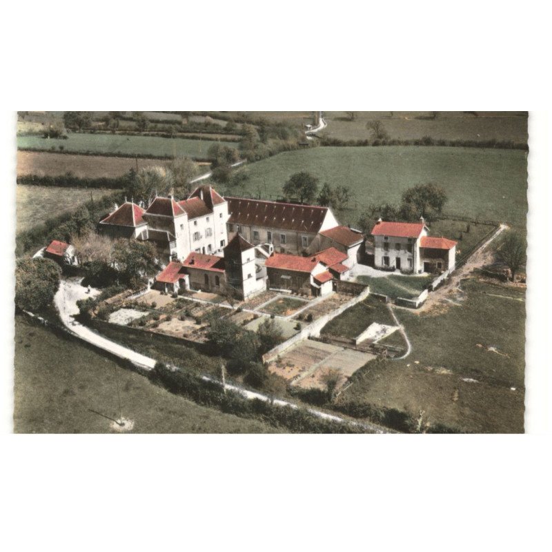 MAZILLE: château de champ rouge vue aérienne 10X15 - très bon état