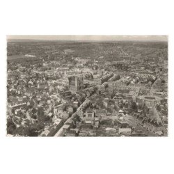 FLERS: route de domfront et l'église saint-germain vue aérienne 10x15 - très bon état