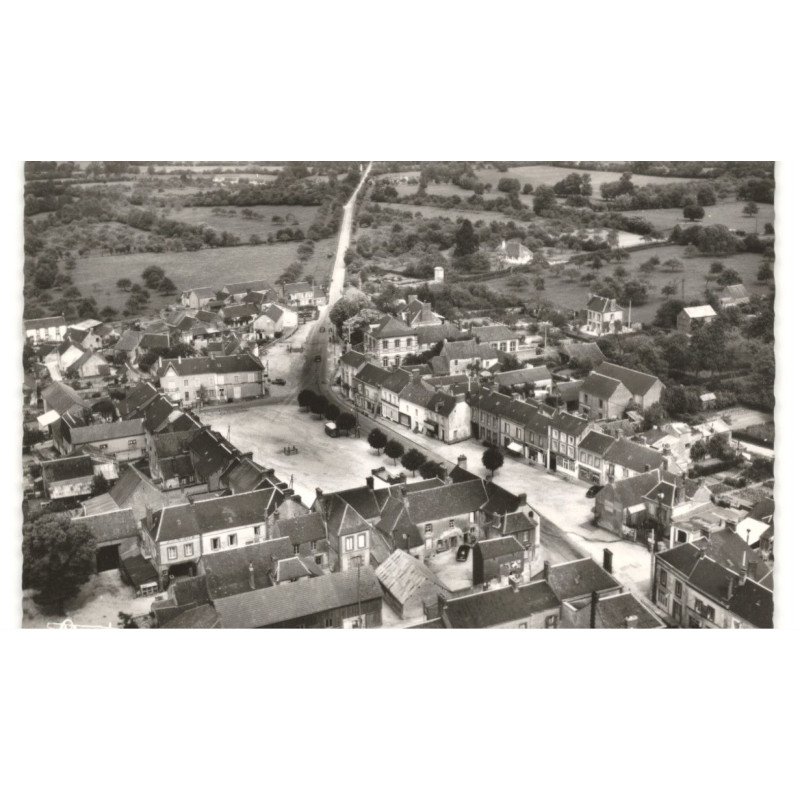 COURTOMER: vue générale vue aérienne 10x15 - très bon état