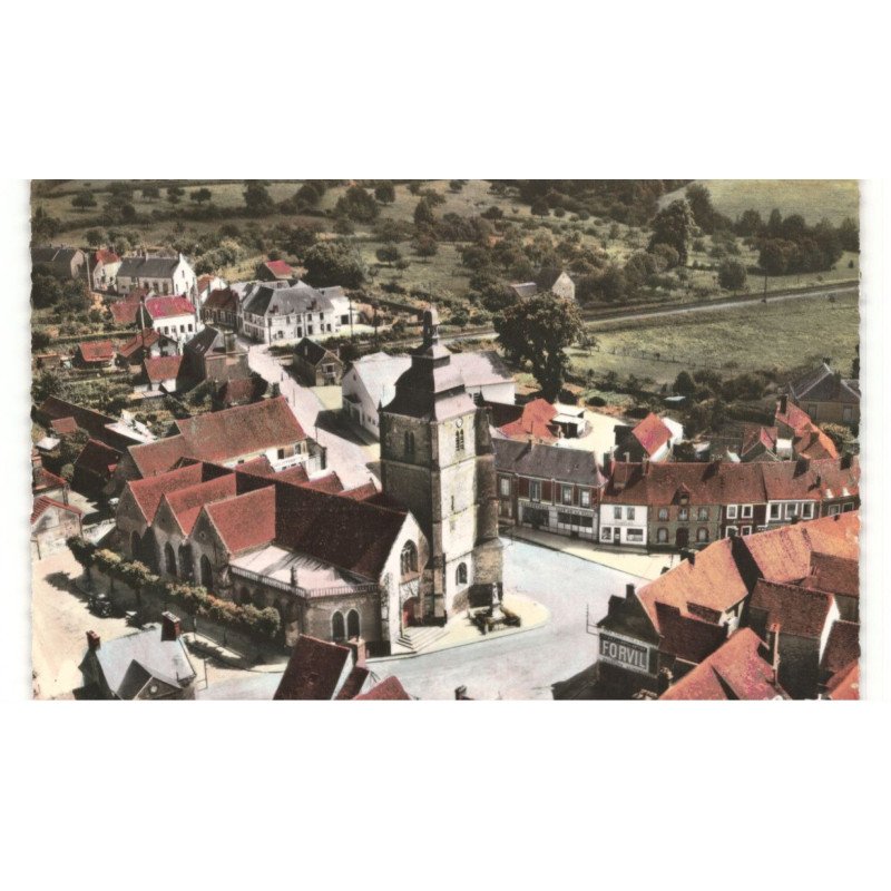 BRETONCELLES: vue générale vue aérienne 10x15 - très bon état