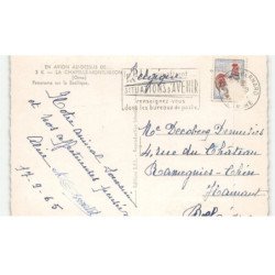 LA CHAPELLE-MONTLIGEON: panorama sur la basilique vue aérienne 10x15 - très bon état