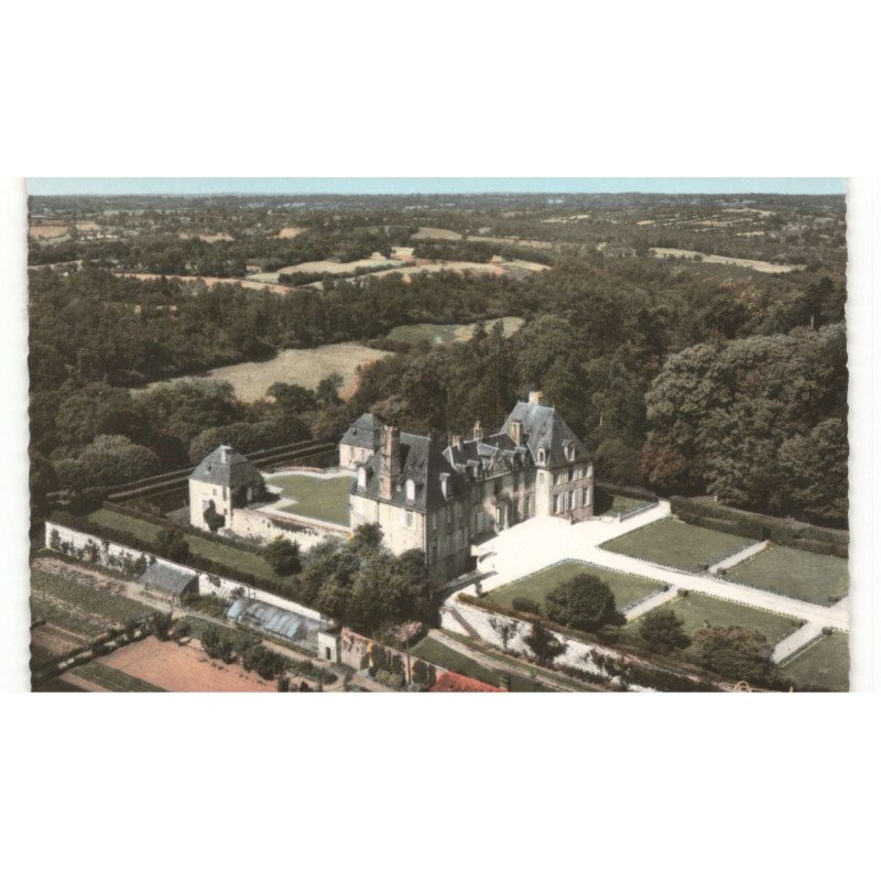 RABODANGES: château vue aérienne 10x15 - état