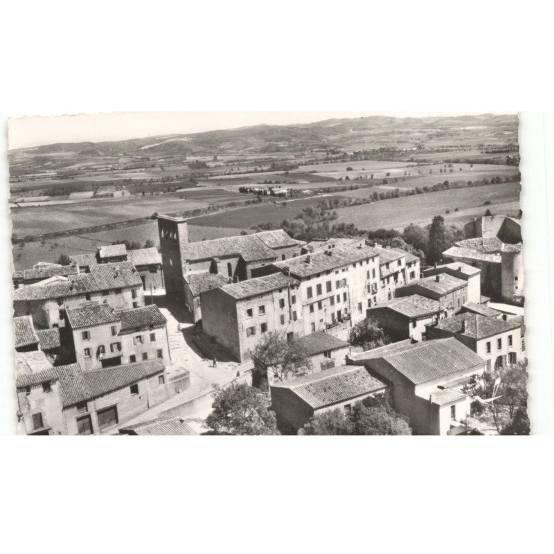 ROUTIER: l'église vue aérienne 10X15 - très bon état