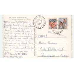 VILLEMOUSTAUSSOU: vue générale vue aérienne 10X15 - très bon état