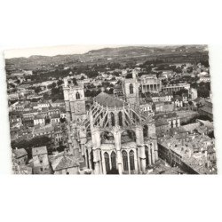 NARBONNE: cathédrale saint-just XVe siècle vue aérienne 10X15 - très bon état