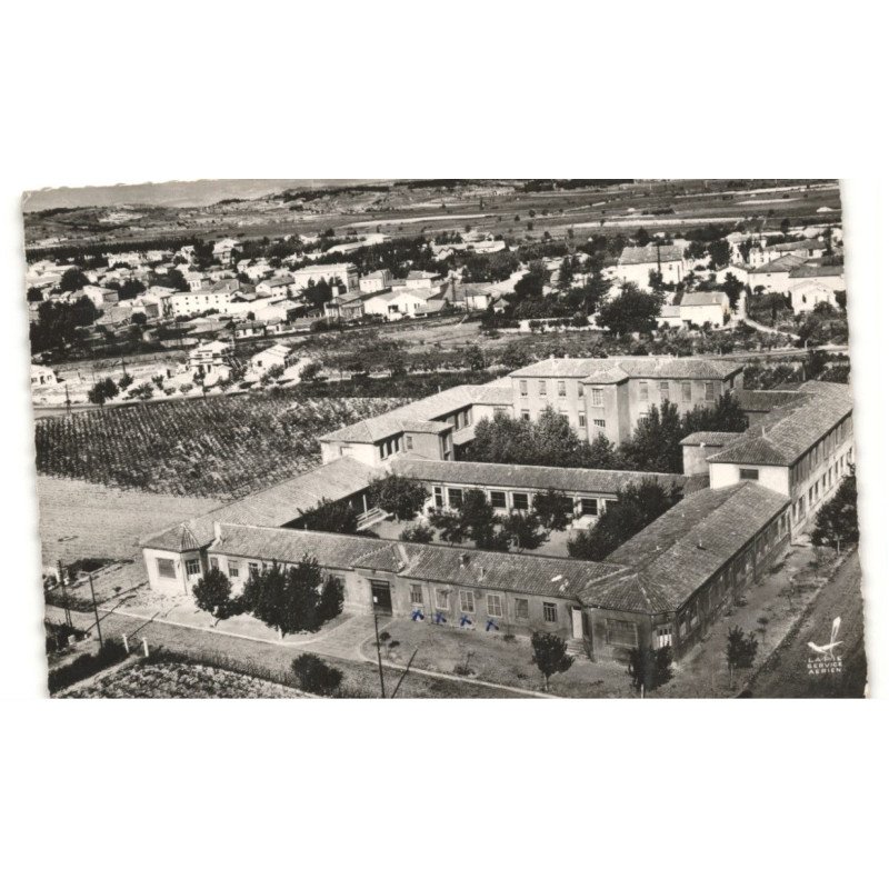 LEZIGNAN-CORBIERES: école supérieure vue aérienne 10X15 - très bon état